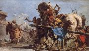 The Building of the Trojan Horse The Procession of the Trojan Horse into Troy TIEPOLO, Giovanni Domenico